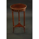 A Louis XV Revival gilt metal mounted walnut side table,