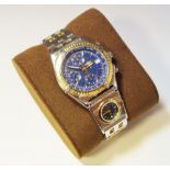 Brietling Watch - a gentleman's crosswind bracelet watch, ref D1305012/C304,