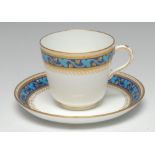 A Minton cup and saucer, influenced by Dr Christopher Dresser,