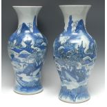 A pair of large Chinese baluster vases,