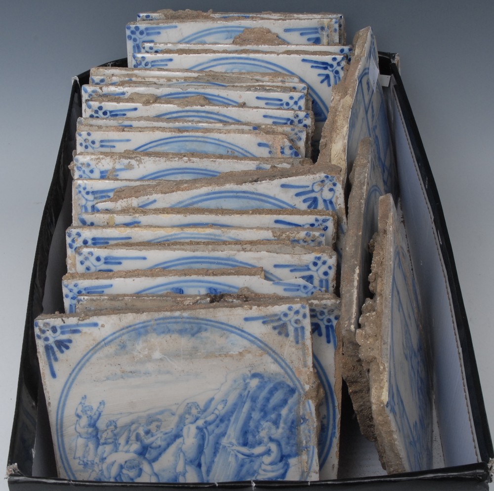 A collection of 18th century Utrecht tiles,