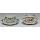 A Chelsea-Derby tea bowl and saucer,