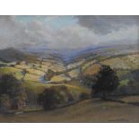 Jack Ryder (contemporary) Rolling Hills in Summer signed, dated 51, pastel,