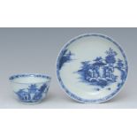 The Nanking Cargo - a Chinese blue and white tea bowl and saucer,