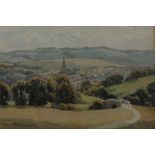 Ernest Denton (1891 - 1959) Bakewell Bridge from Wynn Meadows signed, watercolour,