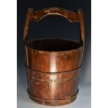 A 19th century coopered milk pail,