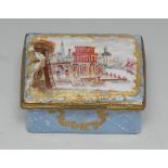 A George III South Staffordshire enamel rectangular table snuff box,