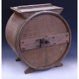 A 19th century pine butter churn,