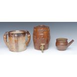 A 19th century Brampton brown salt glazed stoneware spirit barrel,