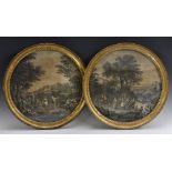 Continental School (18th century), after an Old Master, a pair of roundels,