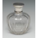 A large early 20th century silver mounted scent bottle,