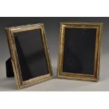 A pair of Elizabeth II silver rectangular easel photograph frames, gadrooned borders, 15.