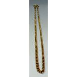 A 9ct gold curb link chain, 20.