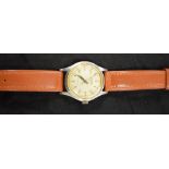 A mid 20th century Roamer Super Shock wristwatch, textured dial,