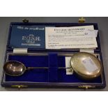 An oval silver hallmarked snuff box;