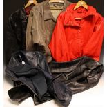 Vintage Fashion - a black leather Davpark three-quarter length jacket; others Schone Leder Mode,