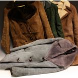 A vintage Snowgoose three-quarter length tan sheepskin coat; others, Constance Murray,