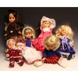Dolls - a vintage German 1960's celluloid/plastic Susanne 17 doll Ma E Maar, soft head,
