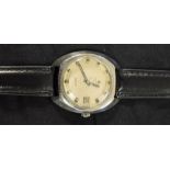 A gentleman's vintage Certina DS-2 Automatic wristwatch, silvered piecrust dial, block batons,