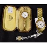 A 9ct gold lady's watch,