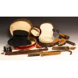 Gentleman's Accessories - an early 20th century collapsible top hat,
