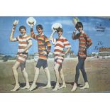 Pop Culture - The Beatles, a poster, Reveille, in seaside pose,