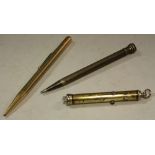 A Victorian triple nib retracting pencil,