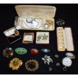 Jewellery and Watches - a lady's silver pocket watch,