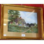 Margaret Bowker Cottage nr. Ingleby, Derbyshire signed, watercolour, 24cm x 34.