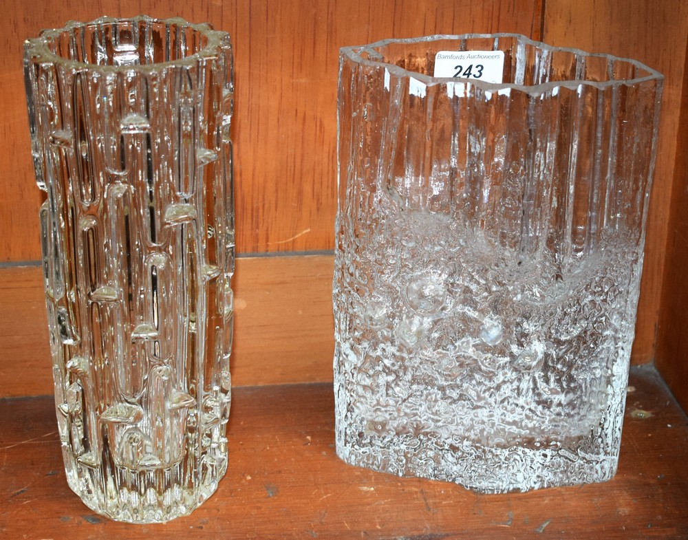 A Finnish Italia Arena art glass Iceberg vase, designed by Tapio Wirkala,