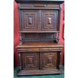 A Victorian oak buffet/sideboard,