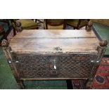 A 19th century chest, possibly Indonesian,