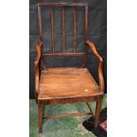 A late 18th/early 19th century cottage armchair