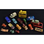 Matchbox Lesney Toys - 1-75 series, 27 Bedford Low Loader, green cab, light brown trailer,