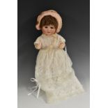 Max Handwerck - a Bebe elite bisque head socket doll, sleeping brown eyes, open mouth,