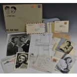 Autographs and printed collectors club issue photographs inc Dean Martin & Jerry Lewis, John Payne,