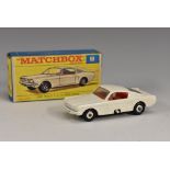 Matchbox Regular Wheels 8e Ford Mustang - Stannard Code 6 - white body without silver grille,