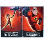 Cinema lobby Vinyl film advertising posters; The Incredibles,