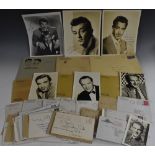 Autographs and printed collectors club issue photographs inc Robert Mitchum,