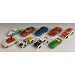 Corgi Toys - 207 Standard Vanguard III, white, red roof, 218/309 Aston Martin DB4,