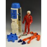 An Original Kenner Toys Six Million Dollar Man action figure with Bionic Transport/Repair Station,