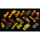 Matchbox Toys - construction vehicles - No6 Euclid quarry truck, No11 Jumbo Crane,