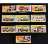 Matchbox Toys 1-75 Superfasts No30 Beach Buggy, No35 Merryweather Fire Engine, No51 8 Wheel Tipper,