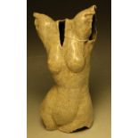 Studio Pottery - Gill Bliss, a study of the female form, torso as a summer dress,