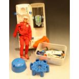 An Original Kenner Toys Six Million Dollar Man action figure with Bionic Transport/Repair Station,