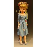 An American De luxe Premium Corps, Sweet Judy seven piece jointed miracle vinyl doll, moving head,