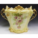 A large Imperial Windsor Ware blush ivory jardiniere;