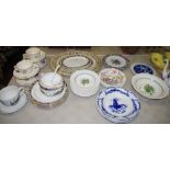 Ceramics - Wedgwood soup bowls and dishes; Delph soup bowls;