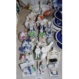 Continental Figures - German fairings; German spill vases; Worcester spill vases;