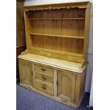 A Victorian farmhouse pine dresser (later top)